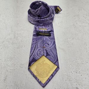 President DONALD J TRUMP Signature Collection Purple Paisley Silk 60" Tie Luxury